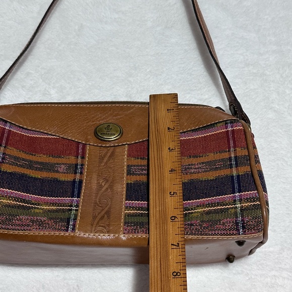 Antigua Pro Cuero Guatemala Woven Tapestry & Leather Handbag - Picture 10 of 11